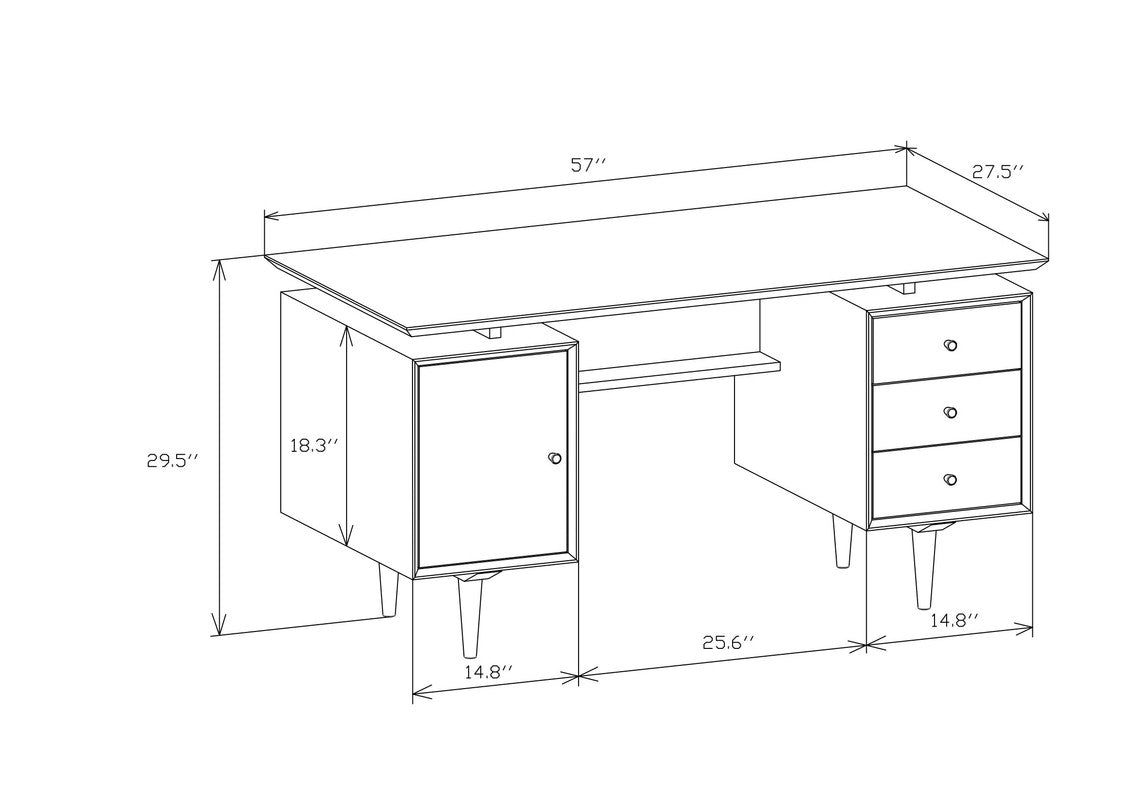 Nouia Oak Home Office Desk