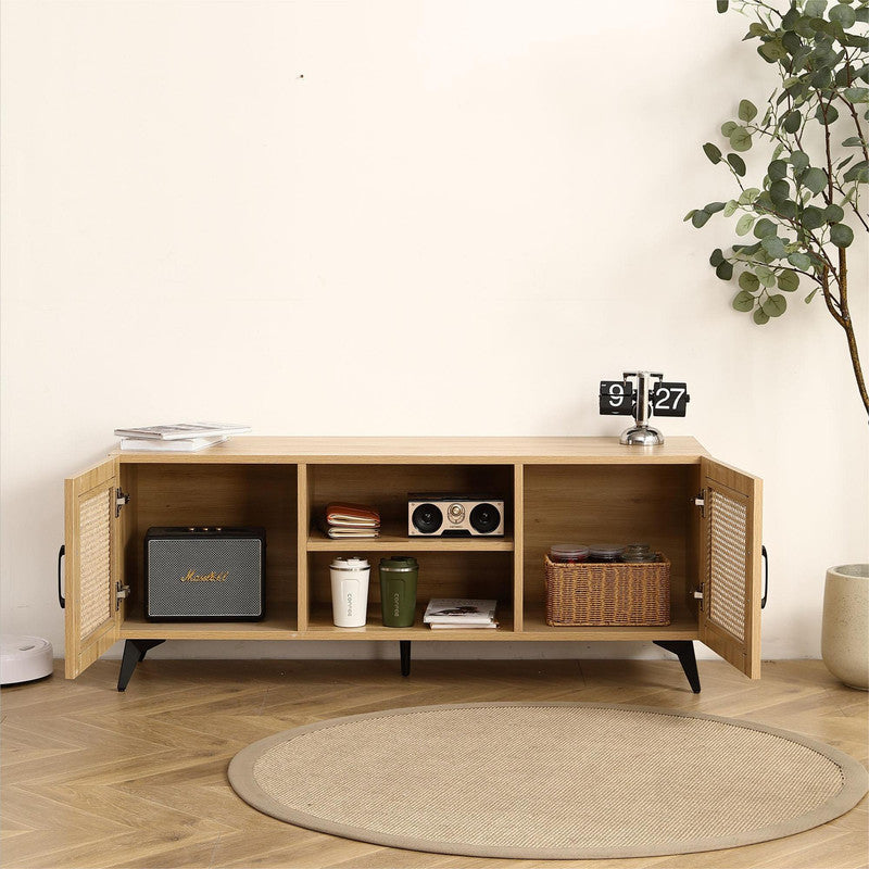 Catino Oak Rattan TV Cabinet