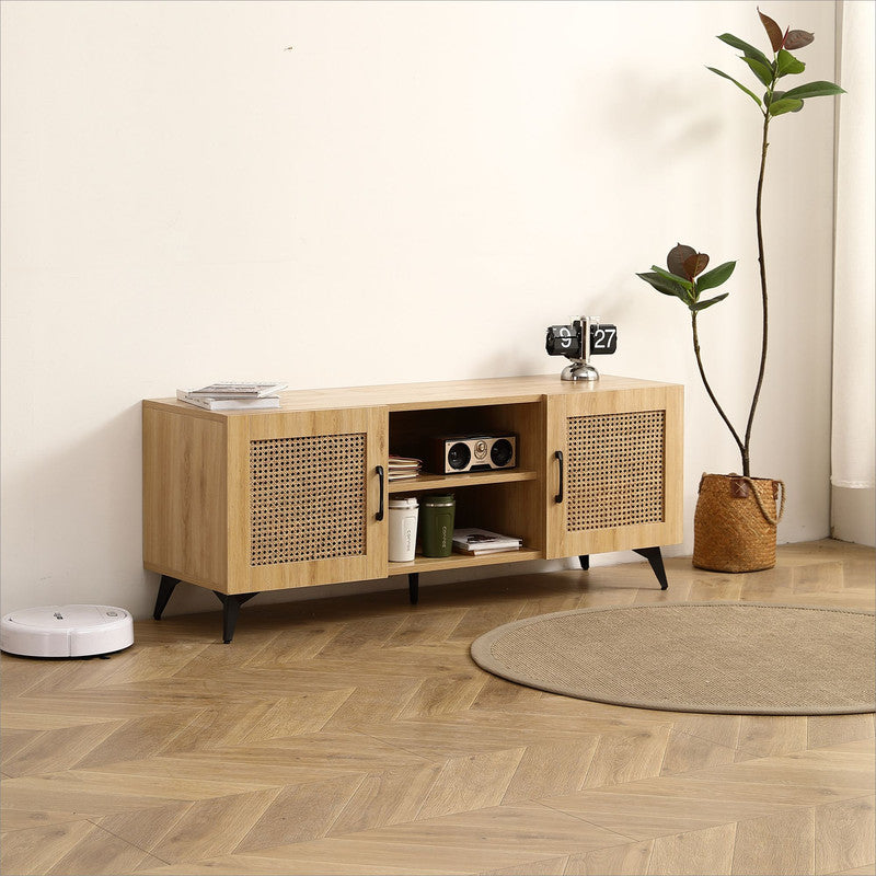 Catino Oak Rattan TV Cabinet