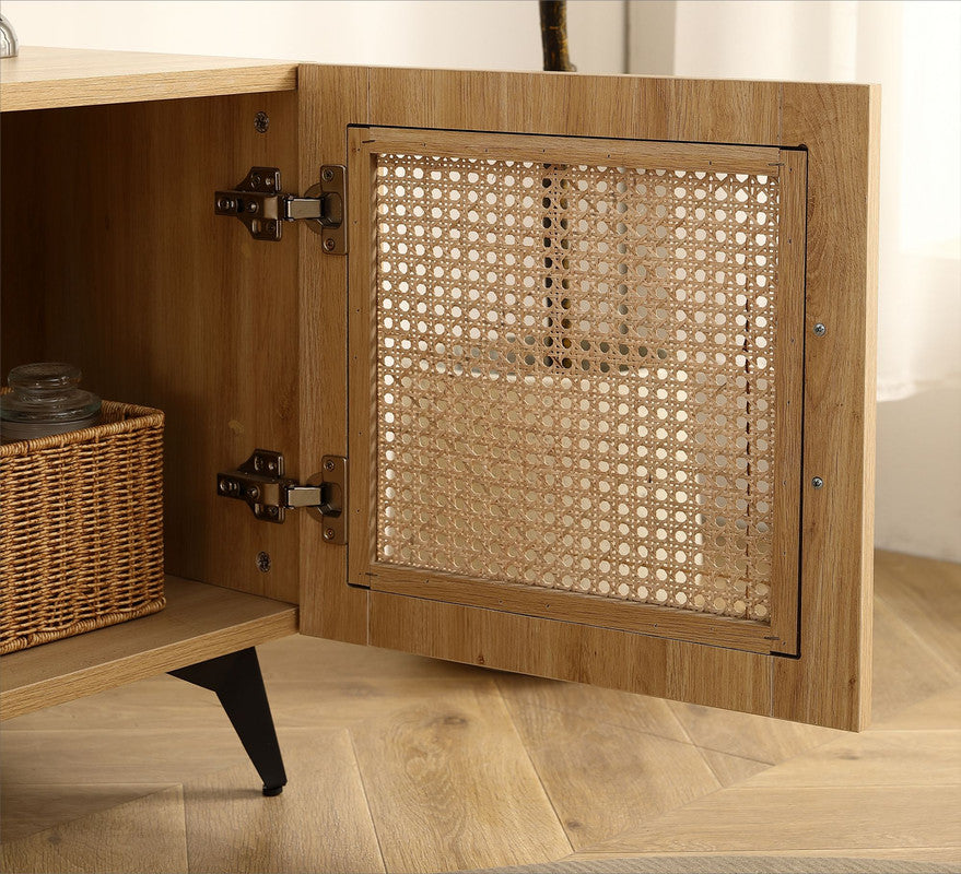 Catino Oak Rattan TV Cabinet