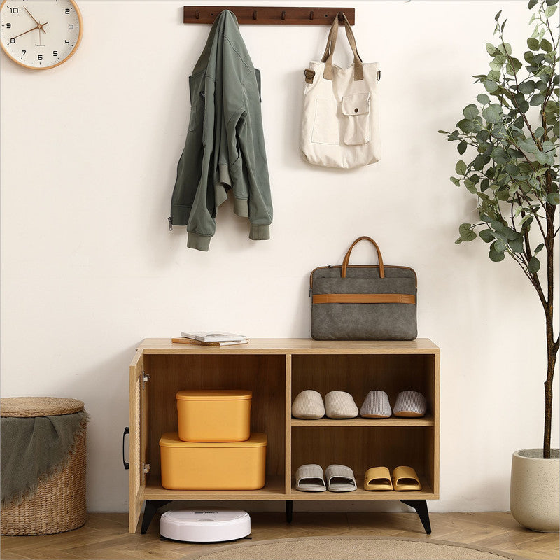 Catino Shoe Cabinet with Rattan Weaving Door