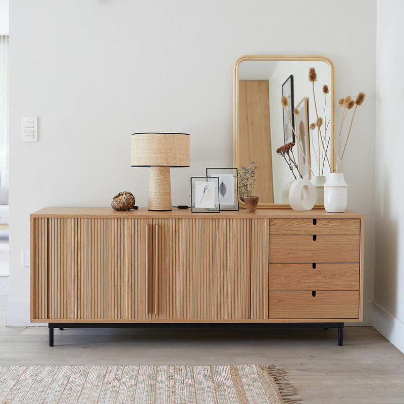Resrio Oak Sideboard with Sliding Doors