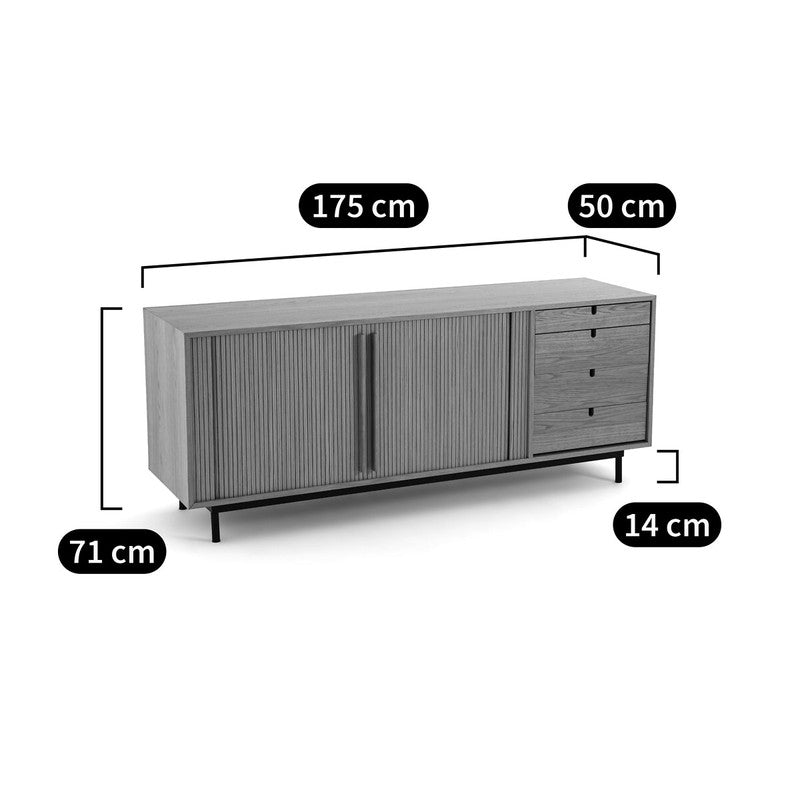 Resrio Oak Sideboard with Sliding Doors