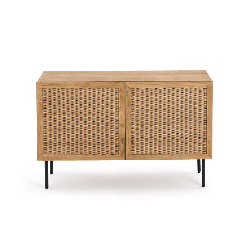 Ketora Solid Teak and Woven Rattan Sideboard