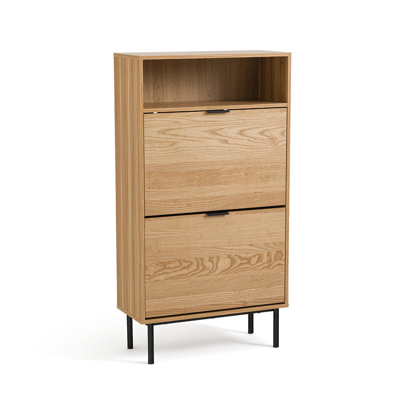 Tarya Oak Veneer 2-Door Shoe Cabinet