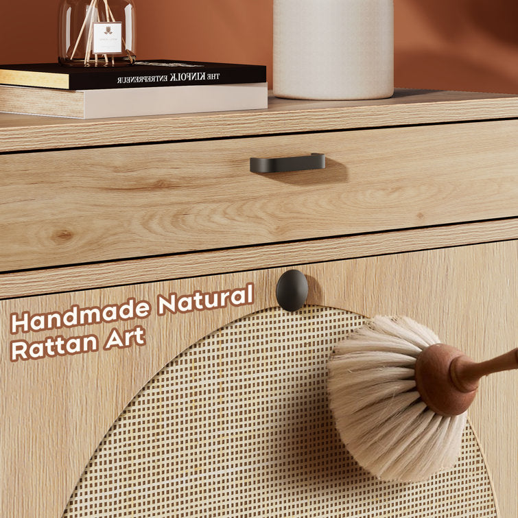Lebiho Natural Rattan Shoe Storage Cabinet
