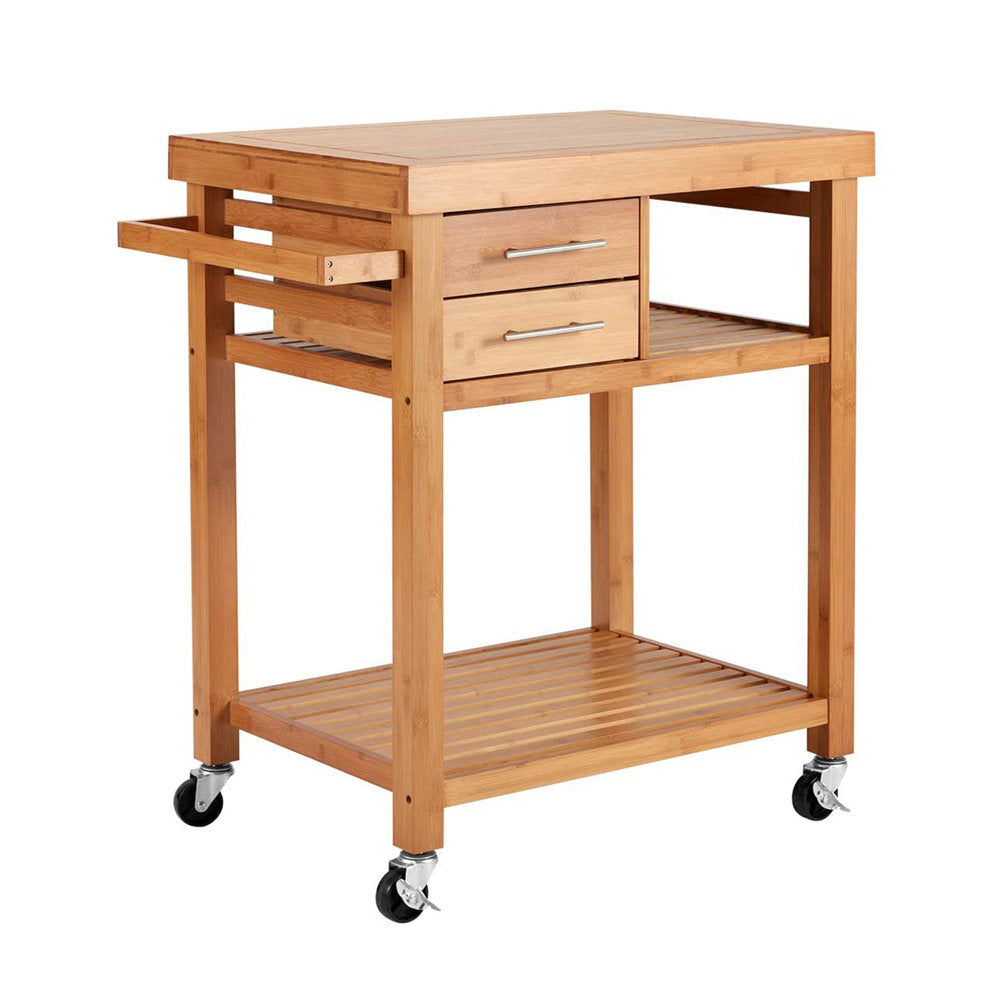 Easite Solid Wood Bar Cart