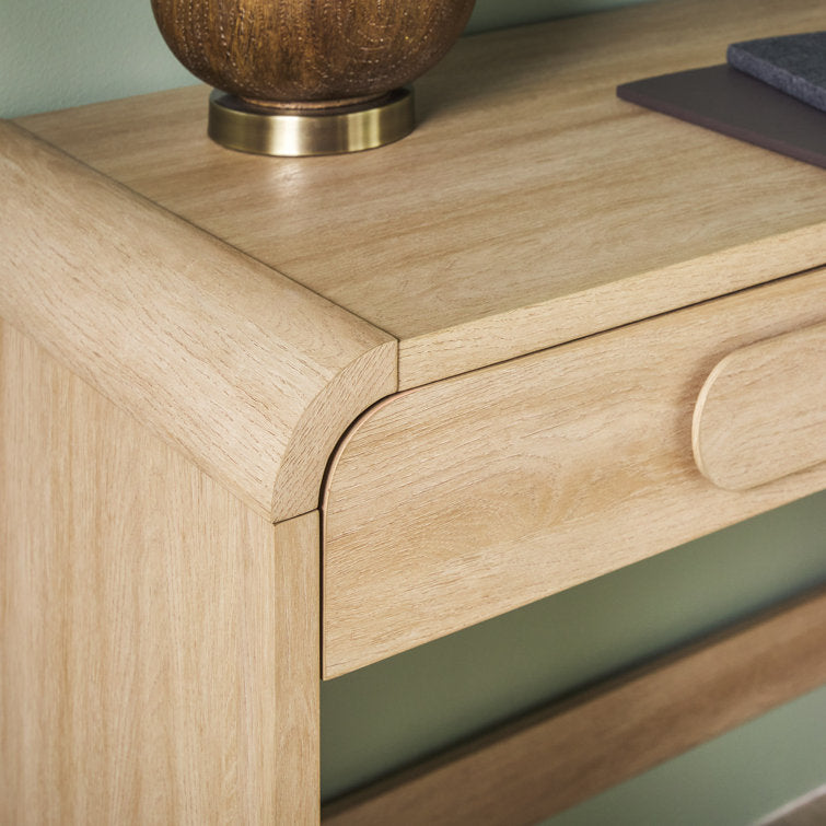 Sitaki Transitional Curved Waterfall 2-Drawer Writing Desk