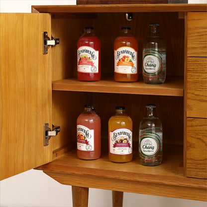 Nouia Oak Storage Cabinet with 1 Door 3 Drawers