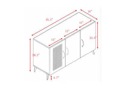 Catino Storage Cabinet with 3 Doors