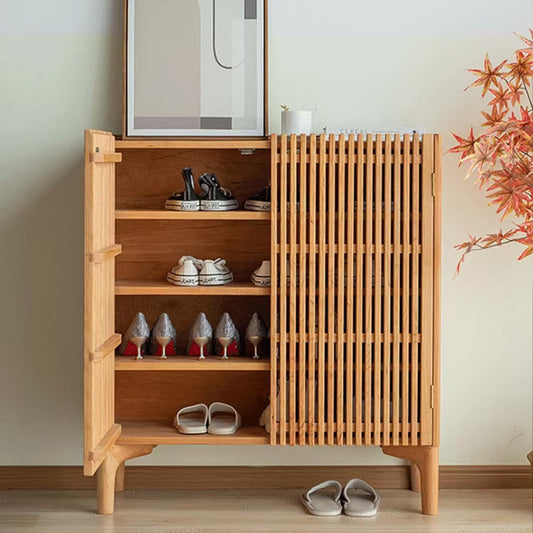 Rimot 15 Pair Solid Wood Shoe Storage Cabinet