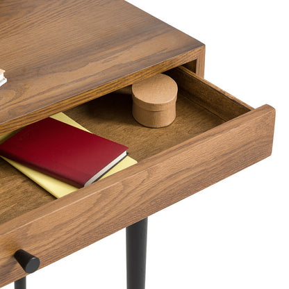 Yonari Vintage Desk with Rattan Panels