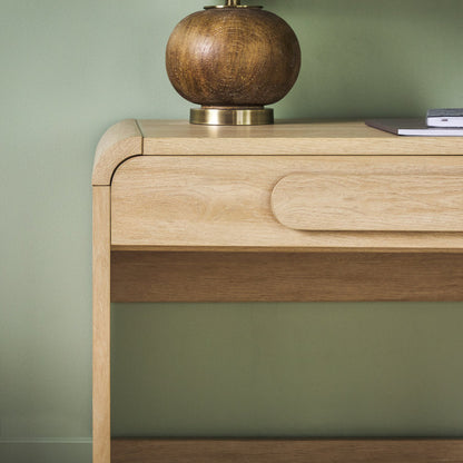 Sitaki Transitional Curved Waterfall 2-Drawer Writing Desk