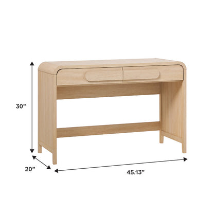 Sitaki Transitional Curved Waterfall 2-Drawer Writing Desk