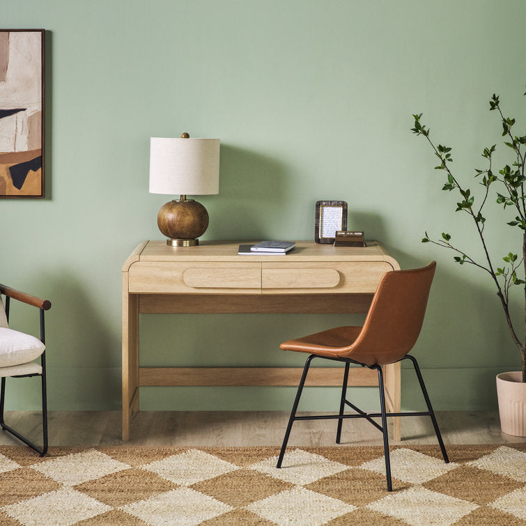 Sitaki Transitional Curved Waterfall 2-Drawer Writing Desk